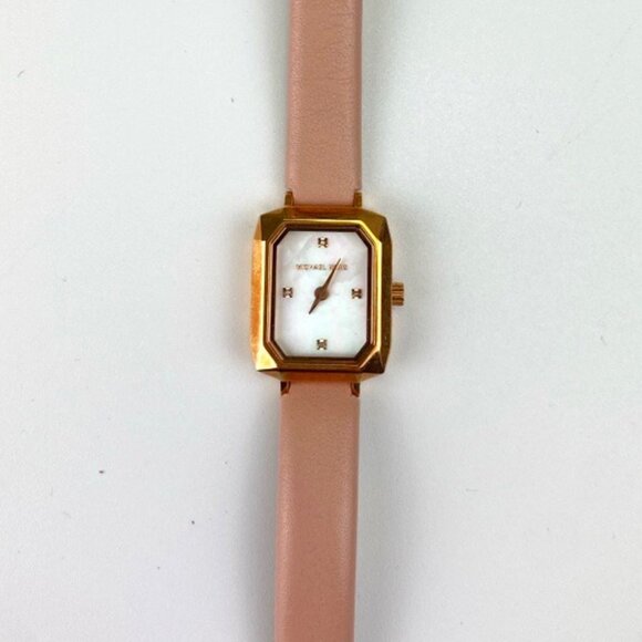 Michael Kors MK2923 Alane Two-Hand Blush Leather Watch - Picture 3 of 8